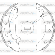 Z4204.00 Sada brzdových čelistí WOKING