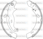 Z4278.00 Sada brzdových čelistí WOKING