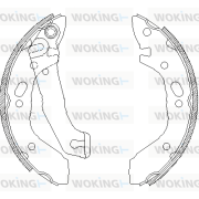 Z4401.00 Sada brzdových čelistí WOKING