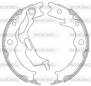 Z4627.00 WOKING sada brzd. čeľustí parkov. brzdy Z4627.00 WOKING