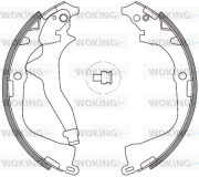 Z4648.00 Sada brzdových čelistí WOKING