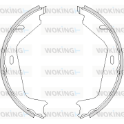 Z4726.00 Sada brzdových čelistí, parkovací brzda WOKING