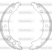 Z4728.00 Sada brzdových čelistí, parkovací brzda WOKING