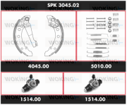 SPK 3045.02 Souprava brzd, bubnova brzda WOKING