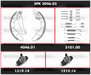 SPK 3046.05 Souprava brzd, bubnova brzda WOKING