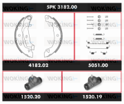 SPK 3182.00 Souprava brzd, bubnova brzda WOKING