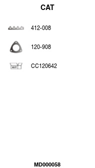 MD000058 Katalyzátor na sběrném potrubí FA1