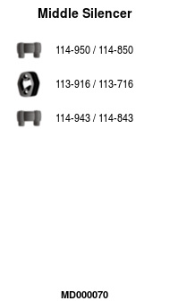 MD000070 Střední tlumič výfuku FA1