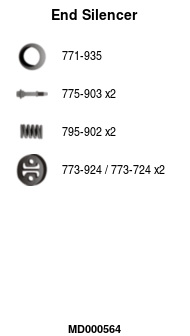 MD000564 Zadní tlumič výfuku FA1