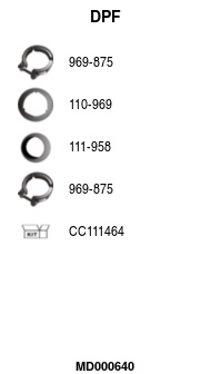 MD000640 Filtr pevných částic, výfukový systém FA1