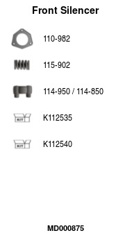 MD000875 Přední tlumič výfuku FA1