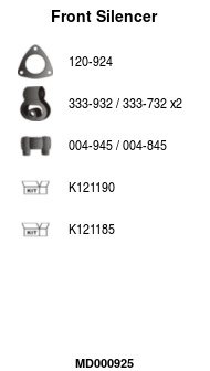 MD000925 Přední tlumič výfuku FA1
