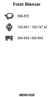 MD001028 Přední tlumič výfuku FA1