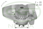 PA12333 GGT vodné čerpadlo, chladenie motora PA12333 GGT