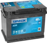 SK600 startovací baterie SONNAK Start-Stop AGM SONNAK