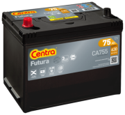 CA755 CENTRA Startovací baterie 12V / 75Ah / 630A - levá (Futura) | CA755 CENTRA