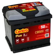 CB500 CENTRA Startovací baterie 12V / 50Ah / 450A - pravá (Plus) | CB500 CENTRA