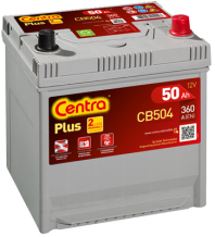 CB504 CENTRA Startovací baterie 12V / 50Ah / 360A - pravá (Plus) | CB504 CENTRA
