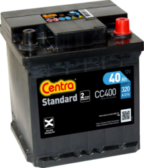 CC400 CENTRA Startovací baterie 12V / 40Ah / 320A - pravá (Standard) | CC400 CENTRA