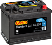 CC550 CENTRA Startovací baterie 12V / 55Ah / 460A - pravá (Standard) | CC550 CENTRA