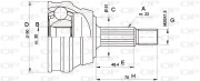 CVJ5008.10 Sada kloubů, hnací hřídel OPEN PARTS