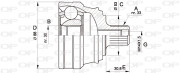 CVJ5090.10 Sada kloubů, hnací hřídel OPEN PARTS