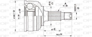 CVJ5245.10 Sada kloubů, hnací hřídel OPEN PARTS