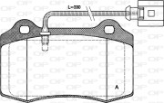 BPA0434.01 Sada brzdových destiček, kotoučová brzda OPEN PARTS