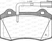 BPA0434.32 Sada brzdových destiček, kotoučová brzda OPEN PARTS