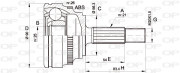 CVJ5279.10 Sada kloubů, hnací hřídel OPEN PARTS