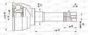 CVJ5367.10 Sada kloubů, hnací hřídel OPEN PARTS