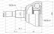 CVJ5442.10 Sada kloubů, hnací hřídel OPEN PARTS