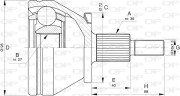 CVJ5753.10 Sada kloubů, hnací hřídel OPEN PARTS