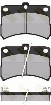 PA1334 Sada brzdových destiček, kotoučová brzda Brake ENGINEERING