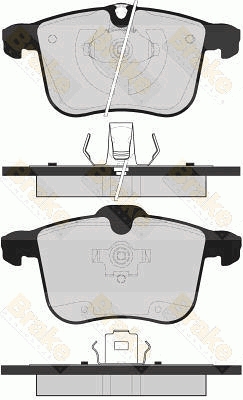 PA1618 Sada brzdových destiček, kotoučová brzda Brake ENGINEERING