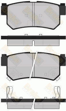 PA1727 Sada brzdových destiček, kotoučová brzda Brake ENGINEERING