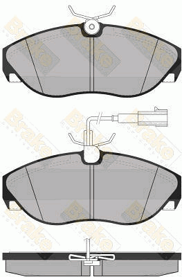 PA1287 Sada brzdových destiček, kotoučová brzda Brake ENGINEERING