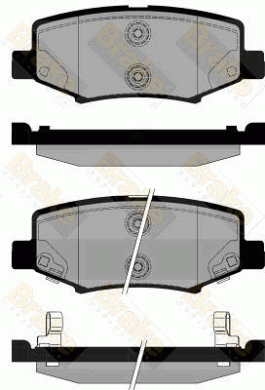 PA1843 Brake ENGINEERING sada brzdových platničiek kotúčovej brzdy PA1843 Brake ENGINEERING