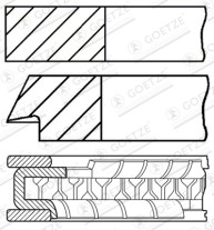 08-437400-00 Sada pístních kroužků CarboGlide® GOETZE ENGINE