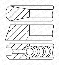 08-443400-00 Sada pístních kroužků Goetze Diamond Coated® LKZ-Ring® GOETZE ENGINE