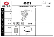 57671 EAI alternátor 57671 EAI