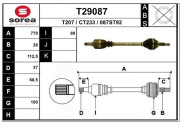 T29087 EAI hnací hriadeľ T29087 EAI