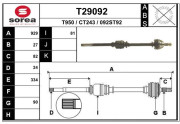 T29092 EAI hnací hriadeľ T29092 EAI