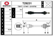 T29231 EAI hnací hriadeľ T29231 EAI
