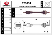 T39131 EAI hnací hriadeľ T39131 EAI