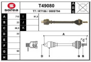 T49080 EAI hnací hriadeľ T49080 EAI