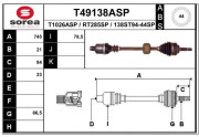 T49138ASP EAI hnací hriadeľ T49138ASP EAI
