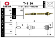 T49190 EAI hnací hriadeľ T49190 EAI