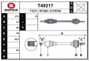T49217 EAI hnací hriadeľ T49217 EAI