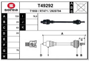 T49292 EAI hnací hriadeľ T49292 EAI
